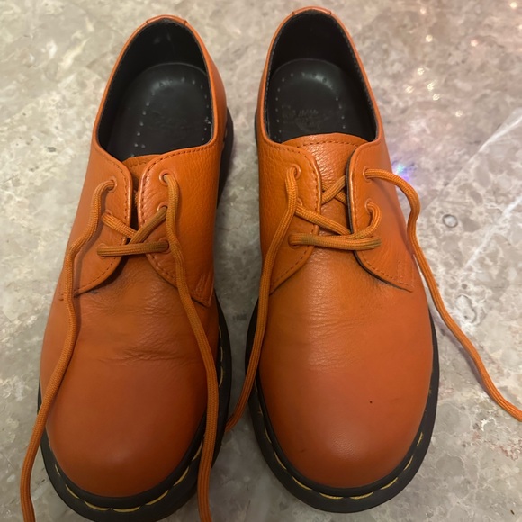 Dr. Martens Orange Leather Oxfords - Picture 2 of 15
